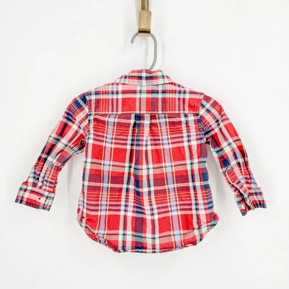 Ralph Lauren Classic Red and Blue Plaid Shirt